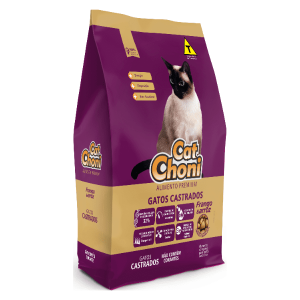 Ração CatChoni Gatos Castrados Frango Arroz - 10,1Kg-1