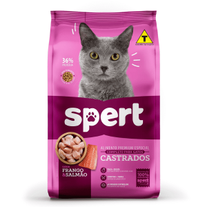 Ração Spert Gatos Castrados Frango&Salmão - 10,1Kg-0