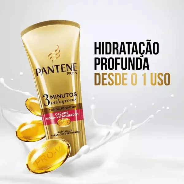 3 Minutos Milagrosos Pantene Cachos Hidra-Vitaminado - 170ml - Imagem 3