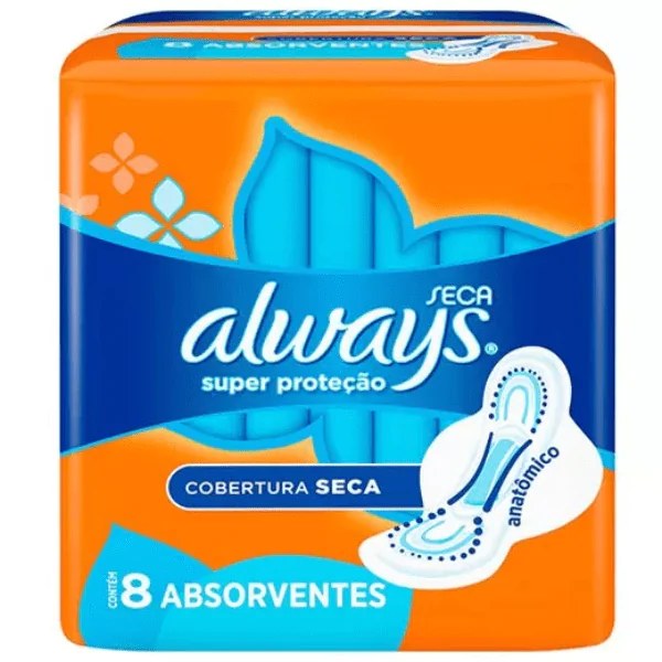 Absorvente Always Básico Seca com Abas - 8und - Imagem 1