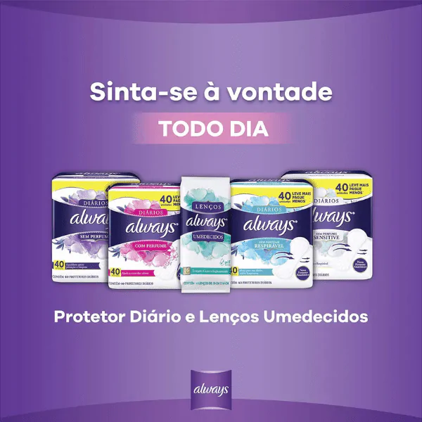 Absorvente Always Protetor Diário com Perfume - 15und - Imagem 6