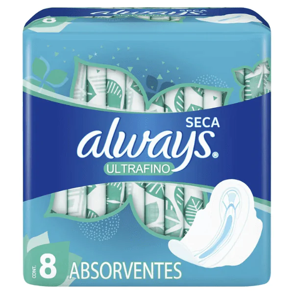 Absorvente Always Ultrafino Seca com Abas - 8und - Imagem 1