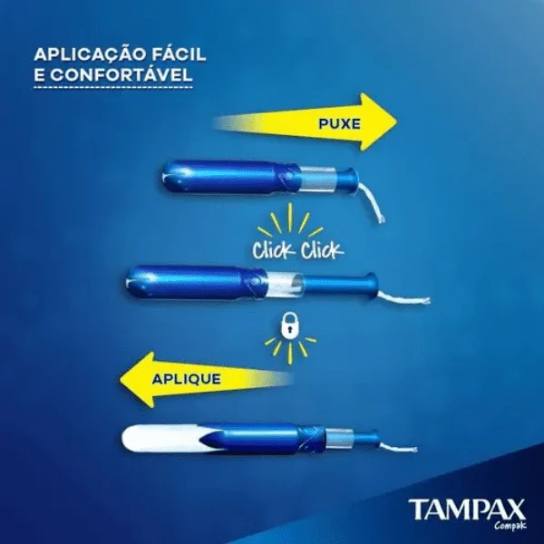 Absorvente Interno Tampax Compak - 8und - Imagem 3