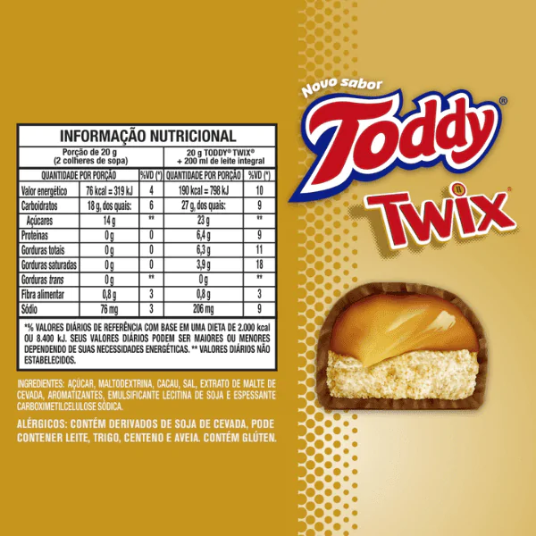 Achocolatado Toddy Twix Pote - 350gr - Imagem 2