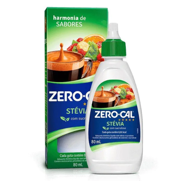 Adoçante Líquido ZeroCal Stévia - 80ml - Imagem 2