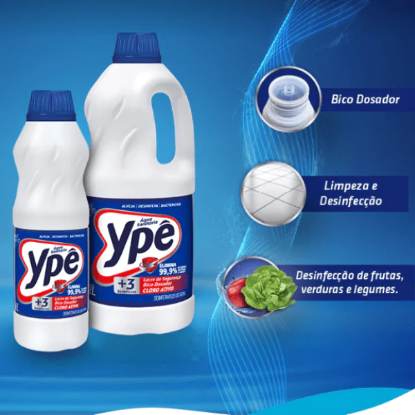 Água Sanitária Ypê Cloro Ativo - 1L - Imagem 2
