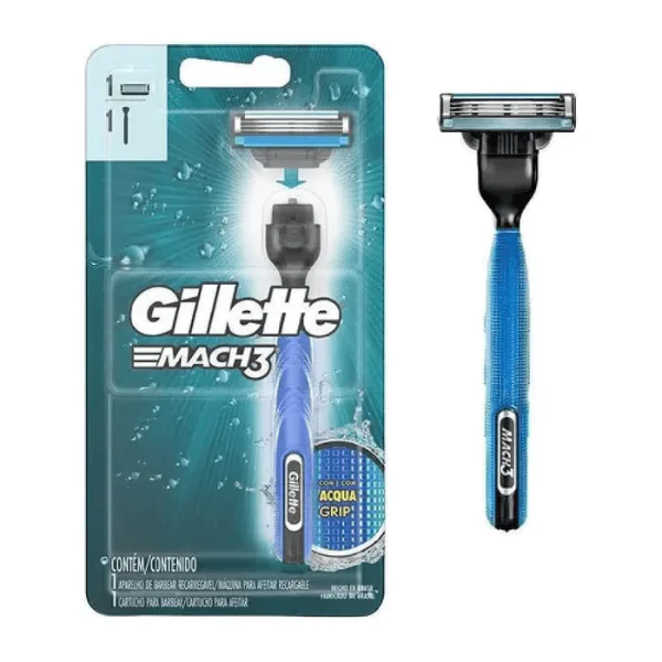 Aparelho de Barbear Mach3 Gillette Acqua - 1und - Imagem 1