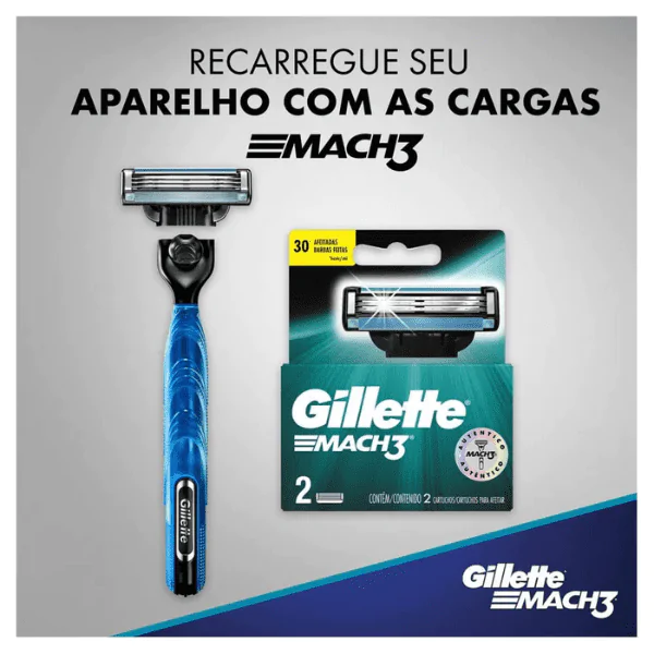 Aparelho de Barbear Mach3 Gillette Acqua - 1und - Imagem 2