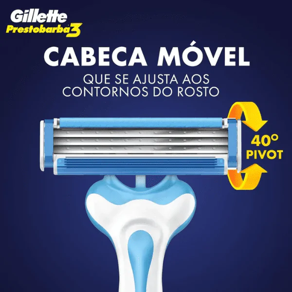 Aparelho de Barbear Prestobarba3 Gillette - 1und - Imagem 3