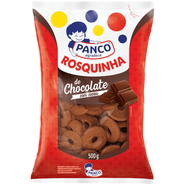 Biscoito Panco Rosquinha Chocolate - 500gr - Imagem 1