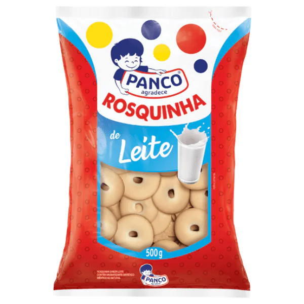 Biscoito Panco Rosquinha Leite - 500G Biscoito Panco Rosquinha Leite - 500gr - Imagem 1