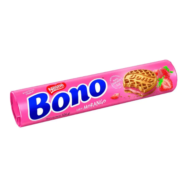 Biscoito Recheado Nestlé Bono Morango - 90gr