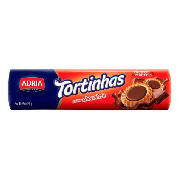 Biscoito Tortinhas Adria Chocolate - 140gr - Imagem 1