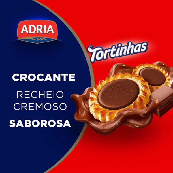 Biscoito Tortinhas Adria Chocolate - 140gr - Imagem 2