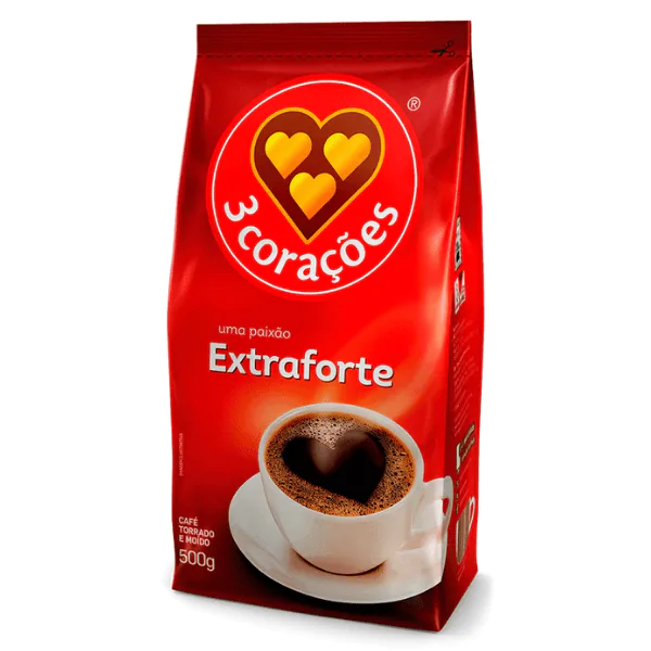 Café 3 Corações Extra Forte Almofada - 500gr - Imagem 1