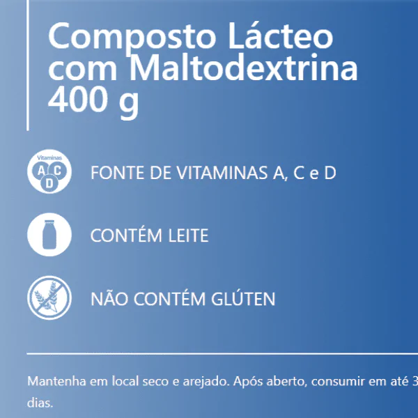Composto Lácteo Piracanjuba Ótimo - 400gr - Imagem 2