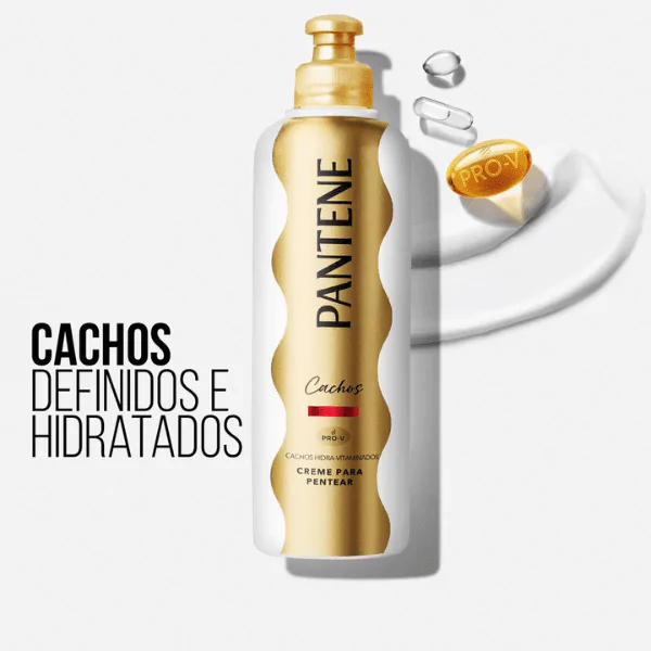 Creme Para Pentear Pantene Cachos Hidra-vitaminados - 240gr - Imagem 2
