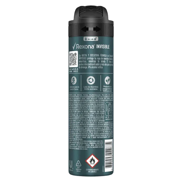 Desodorante Rexona Men Invisible - 150ml - Imagem 2