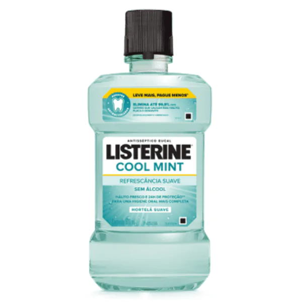 Enxaguante Bucal Listerine Hortelã Suave sem Álcool - 500ml
