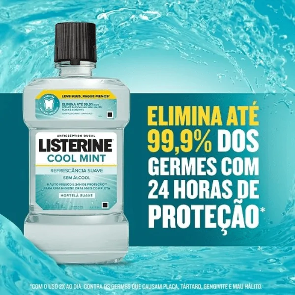 Enxaguante Bucal Listerine Hortelã Suave sem Álcool - 500ml - Imagem 2