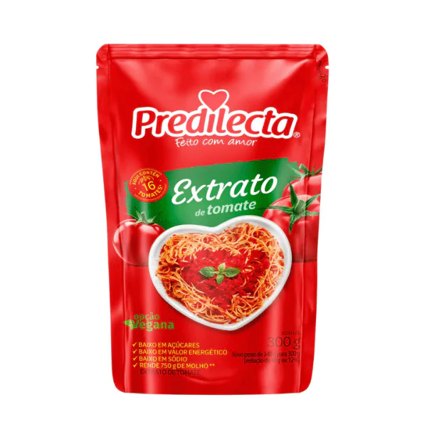 Extrato de Tomate Predilecta Pouch - 300gr - Imagem 1