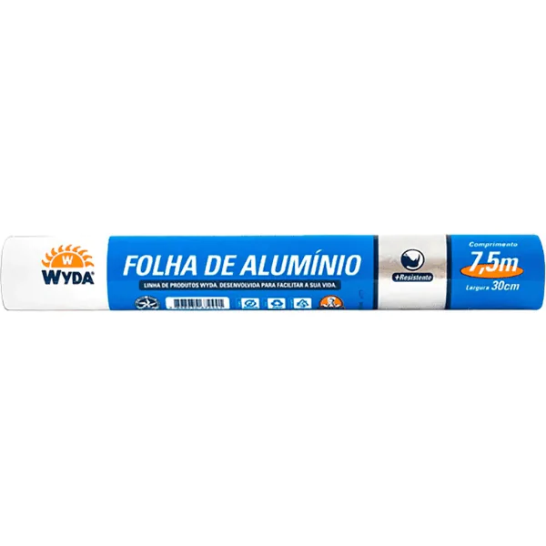 Papel Alumínio Wyda Rolo - 30cm x 7,5m - Imagem 1