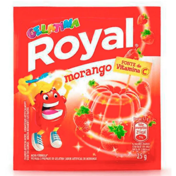Gelatina Royal Sabor Morango - 25gr - Imagem 1