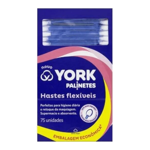 Hastes Flexíveis York (cotonete) - 75und - Imagem 1