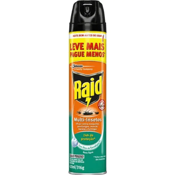 Inseticida Raid Aerosol Eucalipto - 420ml - Imagem 1