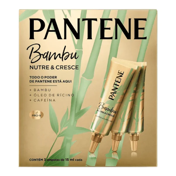 Kit 3 Un Ampola Tratamento Pantene Bambu - 15ml