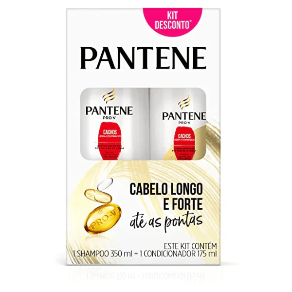 Kit Pantene Shampoo 350ml + Condicionador Cachos Hidra-Vitaminados 175ml - Imagem 1