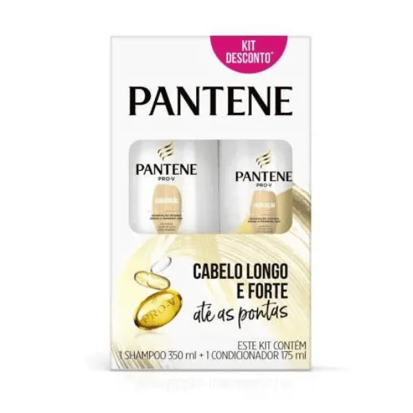 Kit Pantene Shampoo 350ml + Condicionador Hidratação 175ml - Imagem 1
