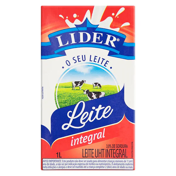 Leite UHT Integral Líder - 1L*