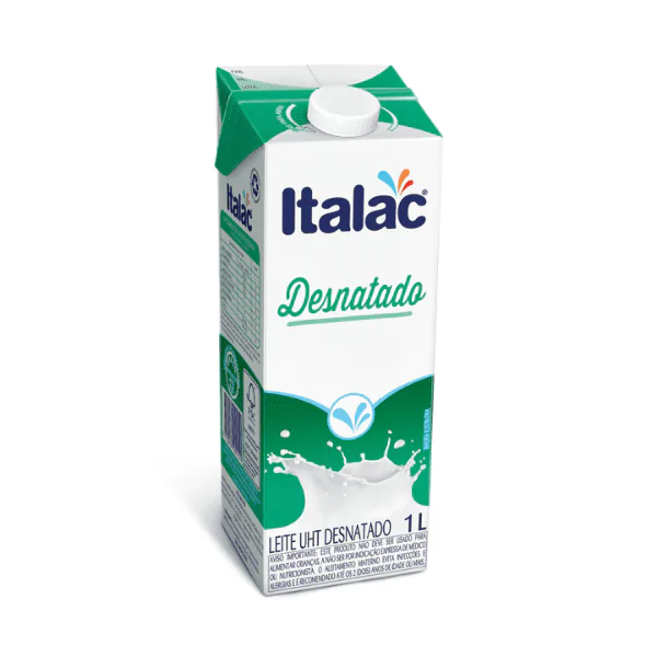 Leite UHT Desnatado Italac - 1L - Imagem 1