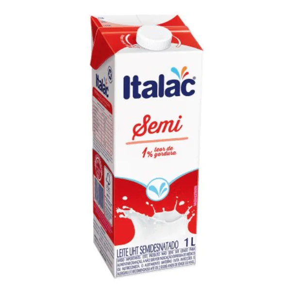 Leite UHT Semidesnatado Italac - 1L - Imagem 2