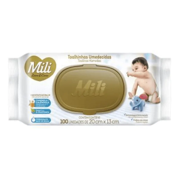 Lenço Umedecido Mili LoveCare - 100und