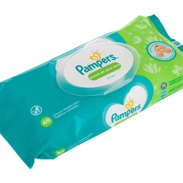 Lenço Umedecido Pampers Aloe Vera - 48Un - Imagem 2