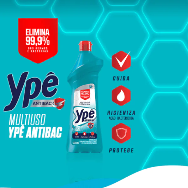 Limpador Multiuso Ypê Antibac - 500ml - Imagem 2