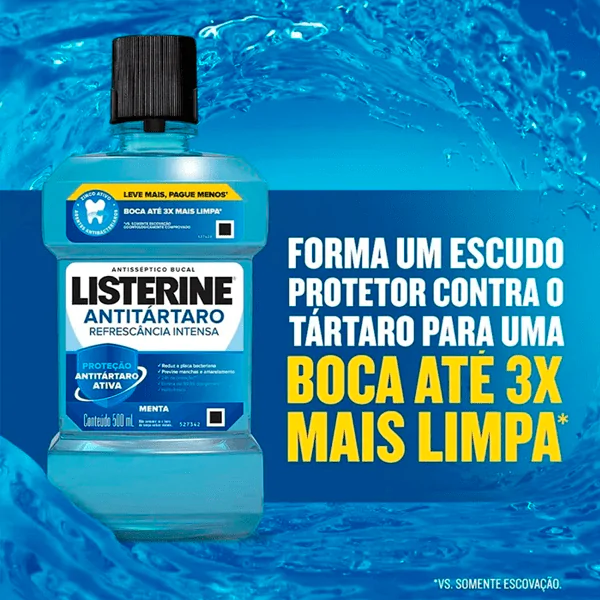 Enxaguante Bucal Listerine Tartar Control - 500ml - Imagem 4