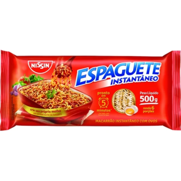 Macarrão Intantâneo Nissin Espaguete - 500gr - Imagem 1
