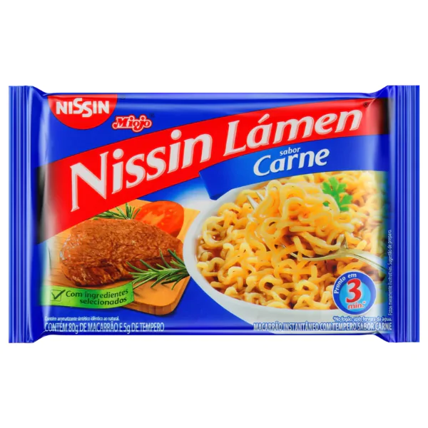 Macarrão Instantâneo Nissin Miojo Carne - 85gr