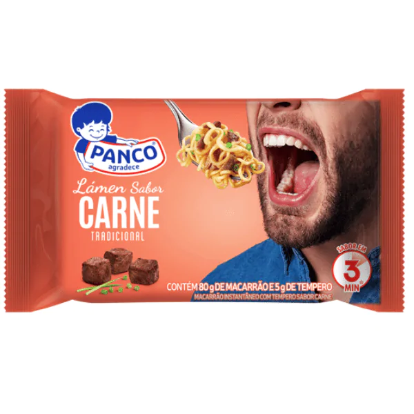 Macarrão Instantâneo Panco Lámen Carne - 85gr - Imagem 1