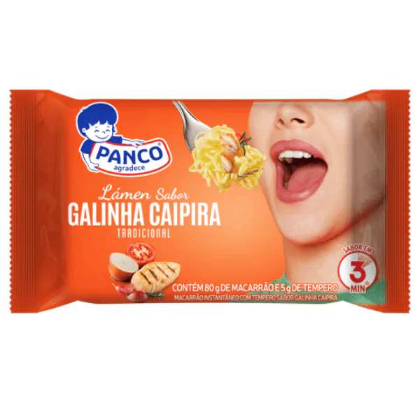 Macarrão Instantâneo Panco Lámen Galinha Caipira - 85gr - Imagem 1