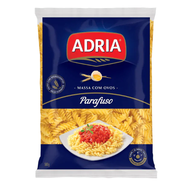 Macarrão Adria Parafuso com Ovo - 500gr - Imagem 1
