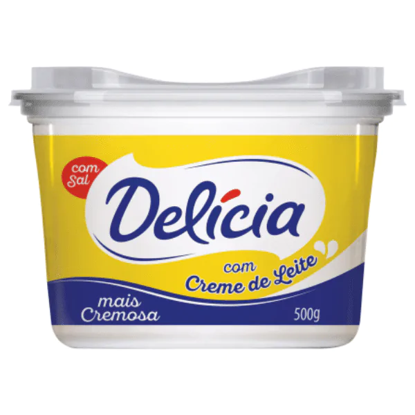 Margarina Delícia Com Creme de Leite Com Sal - 500gr - Imagem 1