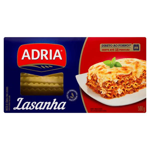 Massa Lasanha Adria Sêmola - 500gr - Imagem 1