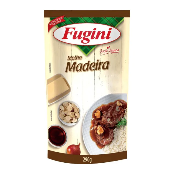 Molho Madeira Fugini Vegano Pouch - 290gr - Imagem 1