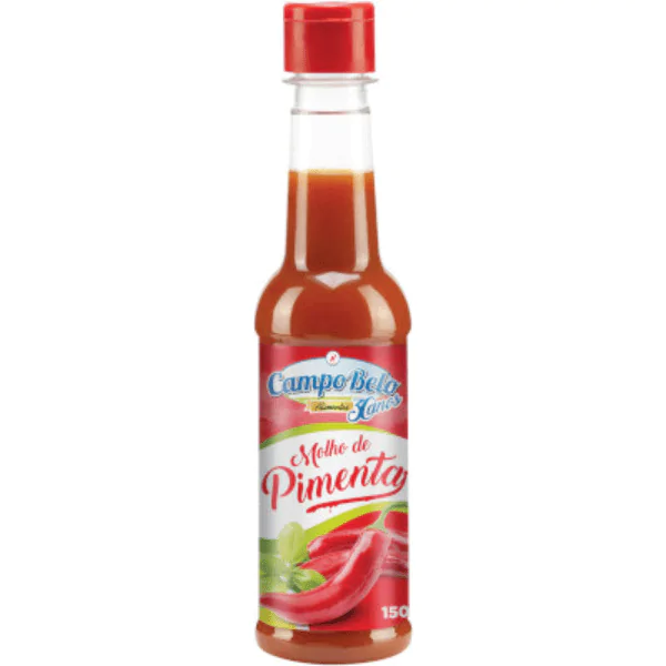 Molho de Pimenta Vermelha Campo Belo Pet - 150Ml Molho de Pimenta Campo Belo Frasco - 150ml - Imagem 1