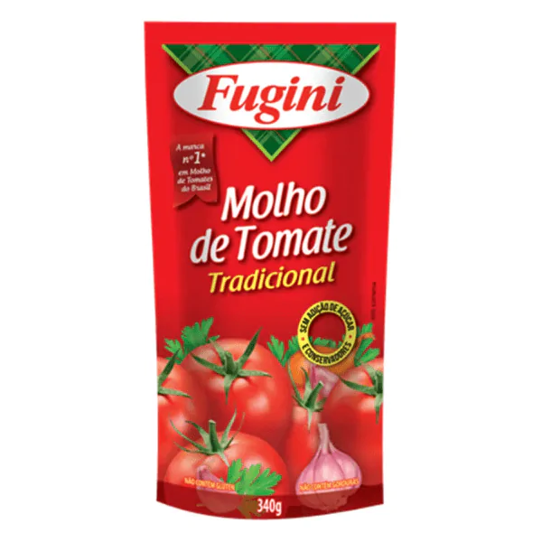 Molho de Tomate Fugini Sachê - 300gr - Imagem 1