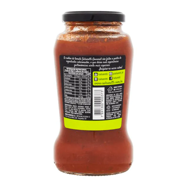Molho de Tomate Gourmet Salsaretti Clássico - 500gr - Imagem 2